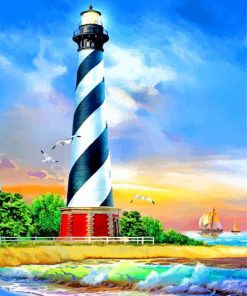 Cape Hatteras Light Station Paint By Numbers