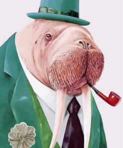 Classy Walrus Paint By Numbers