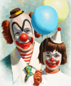 Clown And Kid paint by numbers