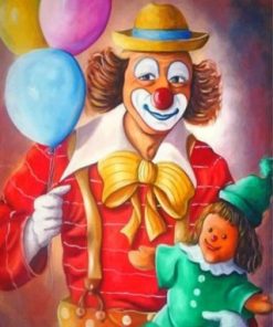 Clown And Balloons Paint By Numbers