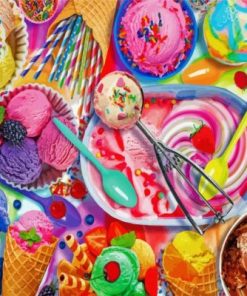 Colorful Ice Cream Paint By Numbers