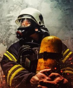 Firefighter Man Paint By Numbers