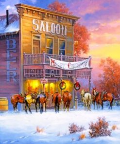 Western Christmas Paint By Numbers