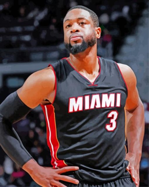 Dwyane Wade Player Paint By Numbers