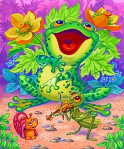 Frog Singing Paint By Numbers