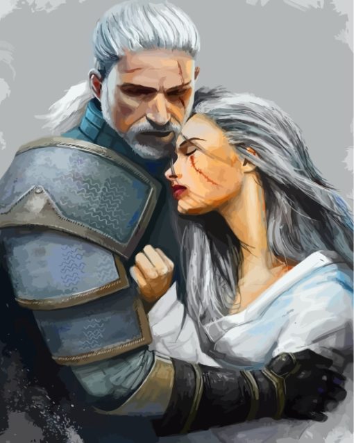 Geralt And Ciri Paint By Numbers