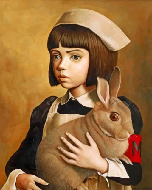 Girl And Rabbit Paint By Numbers