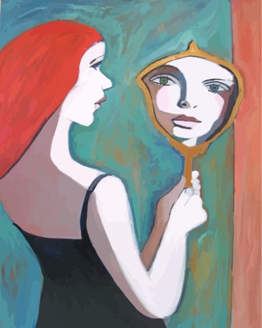 Girl In The Mirror Paint By Numbers