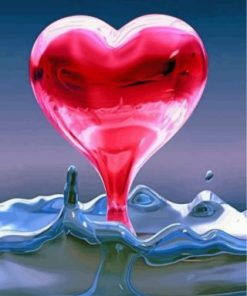 Heart Water Drop Paint By Numbers