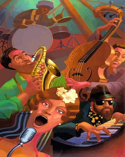 Jazz Musicians Paint By Numbers