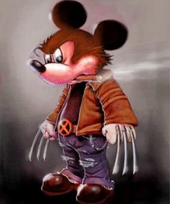 Mickey Wolverine Paint By Numbers