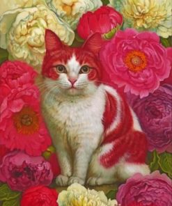 Pink Cat Paint By Numbers