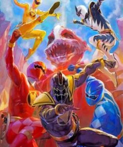 Power Rangers Dino Thunder Paint By Numbers