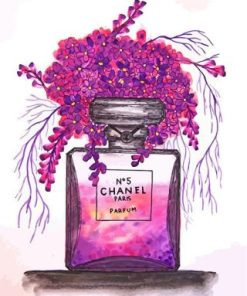 Purple Chanel Perfume Paint By Numbers