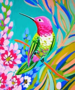 Colorful Hummingbird Paint By Numbers