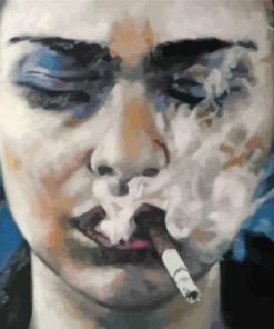 Lady Smoking Paint By Numbers