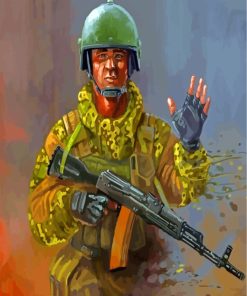 Sad Soldier Paint By Numbers