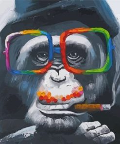 Smoking Monkey Paint By Numbers