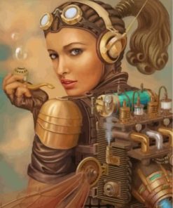 Steampunk Lady Paint By Numbers