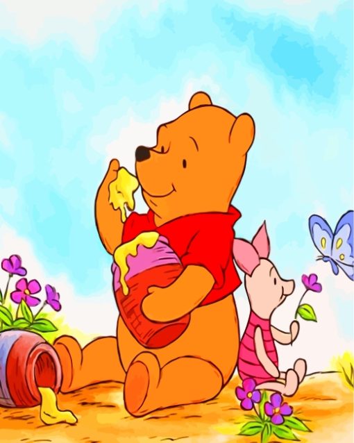 Winnie The Pooh And Piglet Paint By Numbers