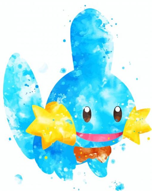 Mudkip Pokemon Art Paint By Numbers