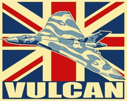 Vulcan Plane Art Paint By Numbers