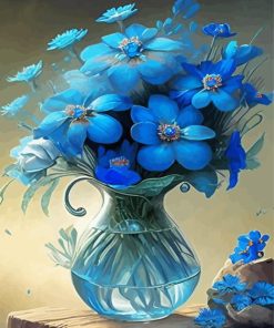 Blue Flowers Paint By Numbers