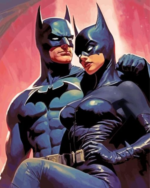 Batman And Cat Woman Paint By Numbers