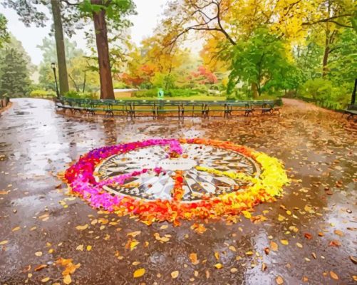 Central Park Strawberry Fields Paint By Numbers