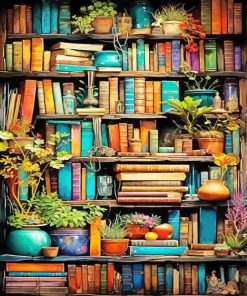 Books And Plants Paint By Numbers