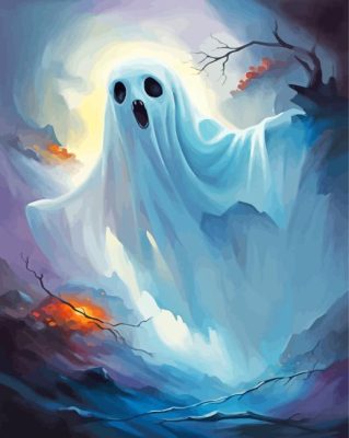 Halloween Ghost Paint By Numbers