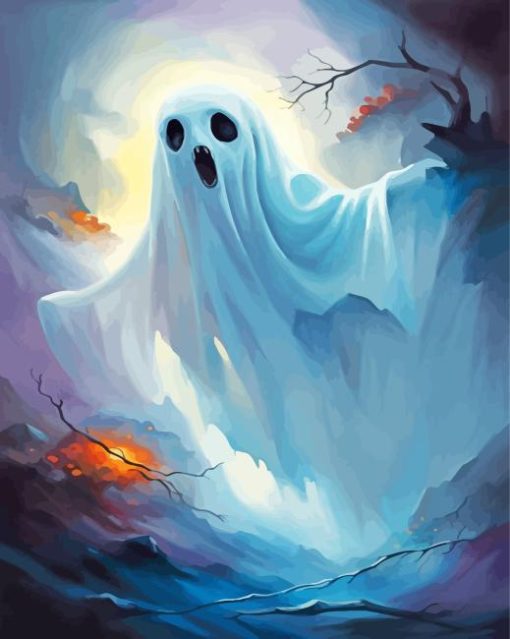 Halloween Ghost Paint By Numbers