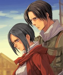 Mikasa Ackerman And Levi Paint By Numbers