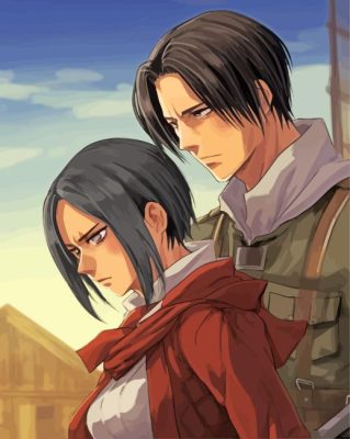 Mikasa Ackerman And Levi Paint By Numbers