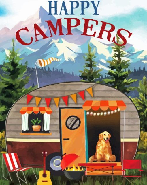 Happy Campers Paint By Numbers