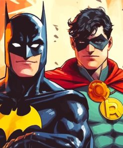 Batman And Robin Paint By Numbers