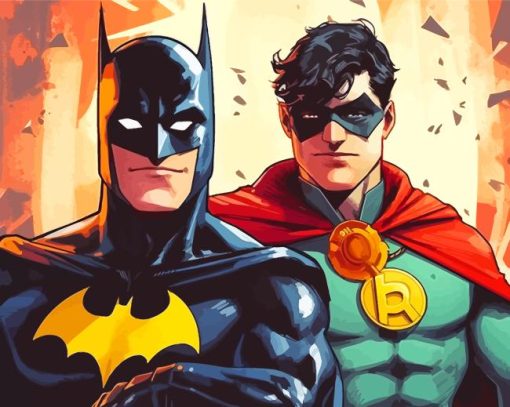 Batman And Robin Paint By Numbers