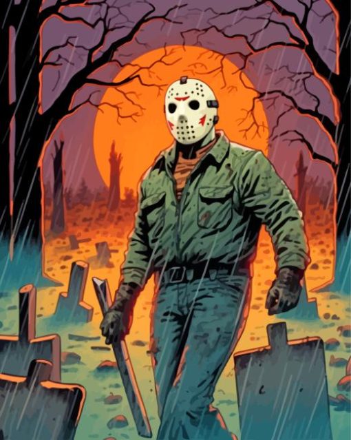 Creepy Jason Voorhees Paint By Numbers