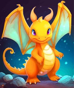 Dragonite Pokemon Paint By Numbers