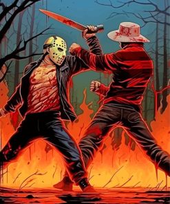 Freddy And Jason Paint By Numbers