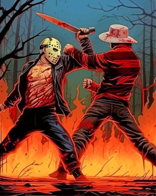 Freddy And Jason Paint By Numbers 