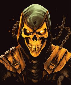 Mortal Kombat Skull Paint By Numbers