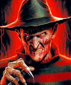 Scary Freddy Krueger Paint By Numbers