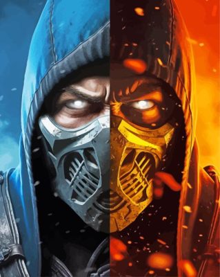 Scorpion Mortal Kombat Paint By Numbers 