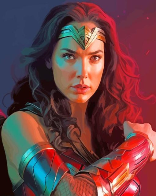 Wonder Woman Portrait Paint By Numbers