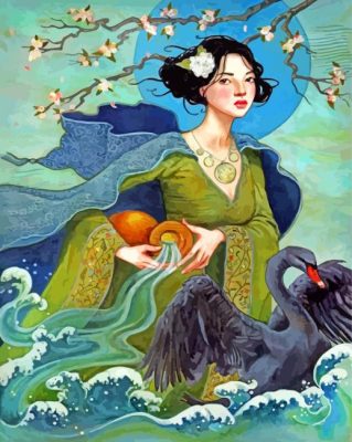 Aquarius Chinese Woman Paint By Numbers