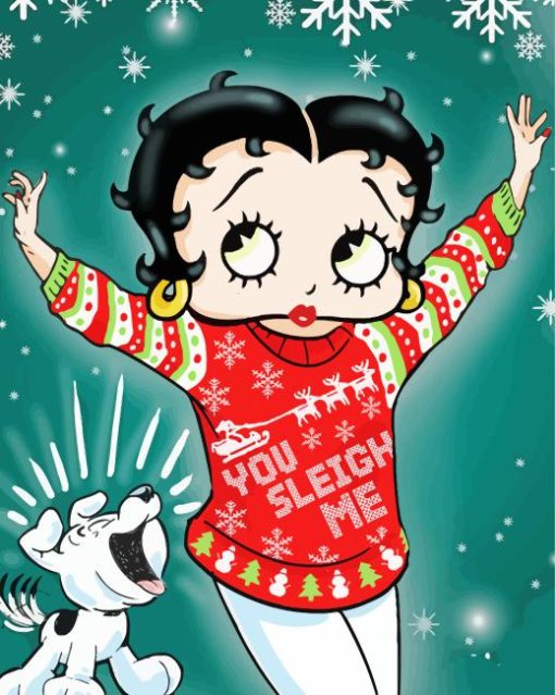 Christmas Betty Boop Paint By Numbers