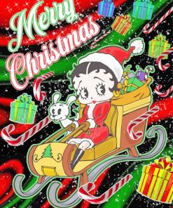 Merry Christmas Betty Boop Paint By Numbers