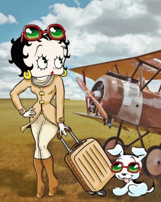 Betty Boop Travelling Paint By Numbers 