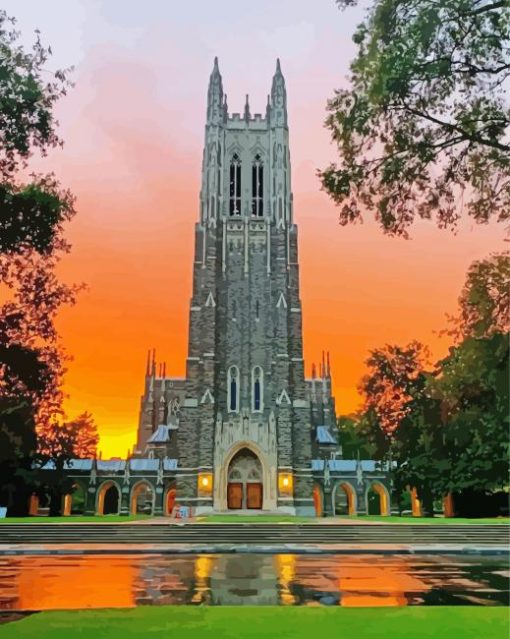 Duke University Sunset Paint By Numbers